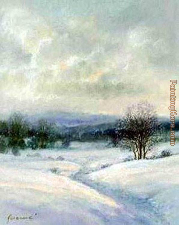 Winter painting - Jean-Leon Gerome Winter art painting