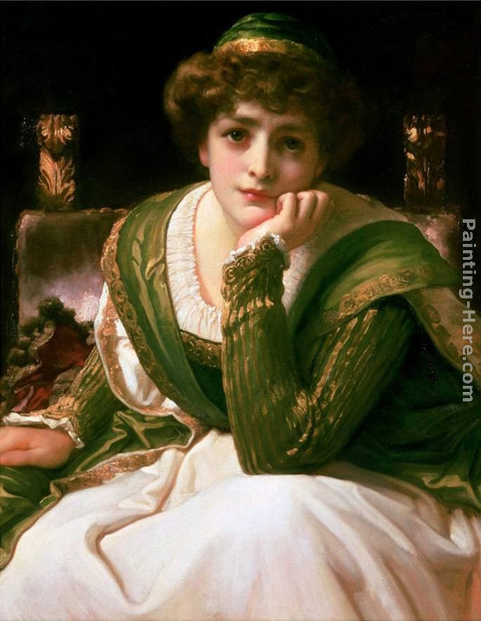 Desdemona painting - Lord Frederick Leighton Desdemona art painting