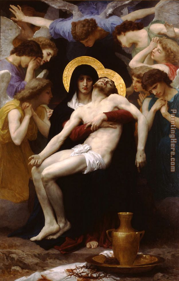 Pieta painting - William Bouguereau Pieta art painting