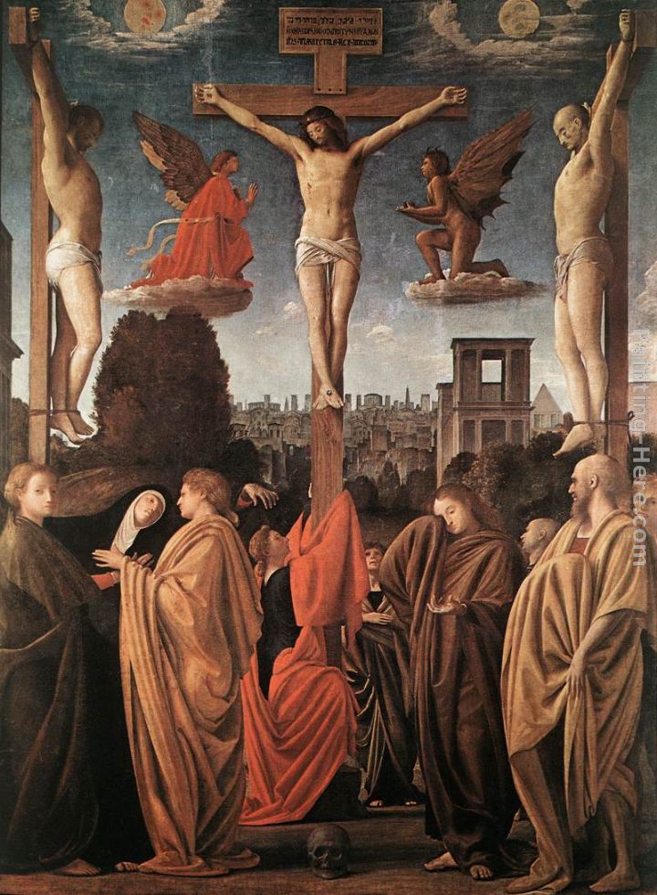 Crucifixion painting - Bramantino Crucifixion art painting
