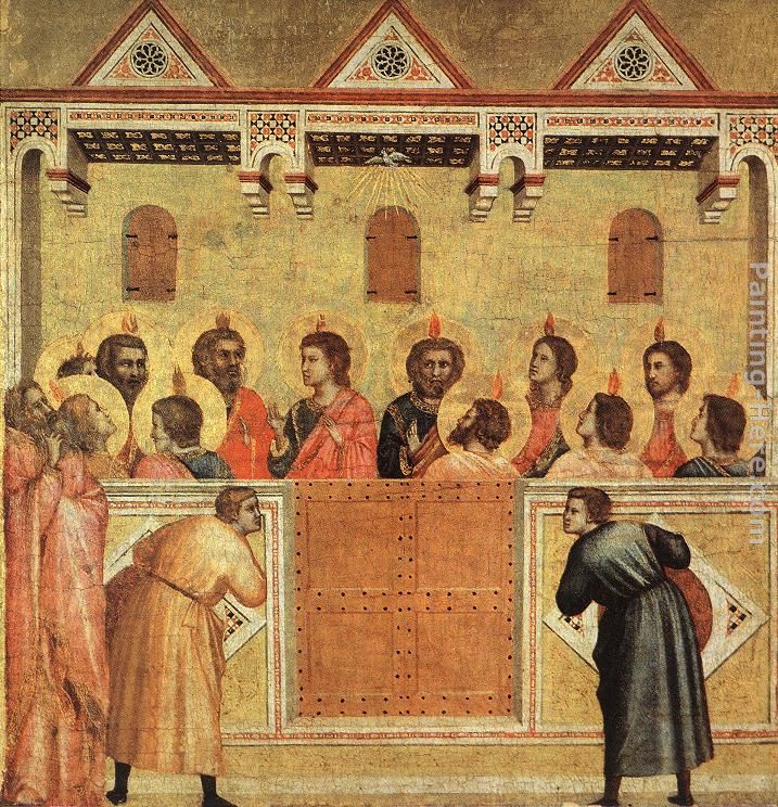 Pentecost painting - Giotto Pentecost art painting