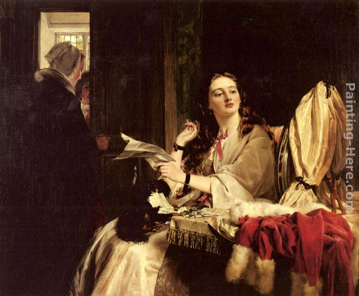 John Callcott Horsley St. Valentine's Day Painting Anysize 50% Off - St 