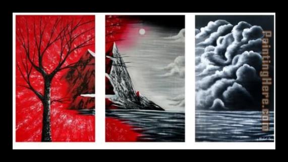 landscape Mountain Dawn Framed Painting landscape Mountain Dawn Framed Painting