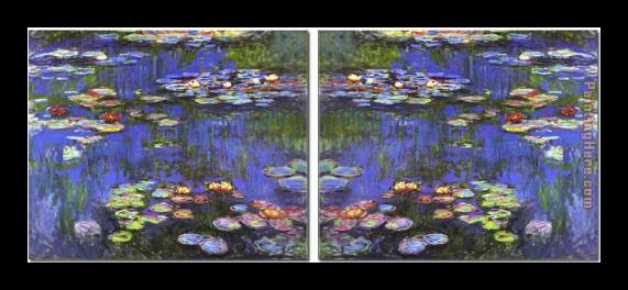 landscape Water Lilies set Framed Painting landscape Water Lilies set Framed Painting