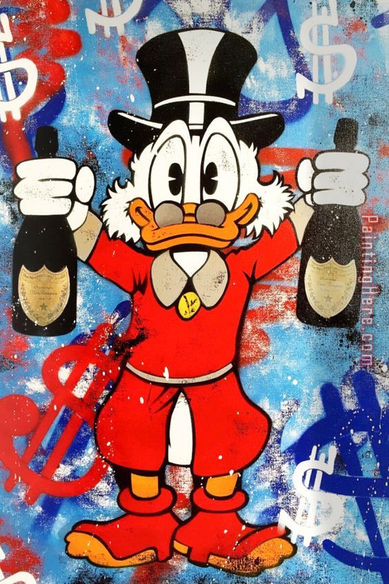 Dagobert Duck Bild painting - 2017 new Dagobert Duck Bild art painting