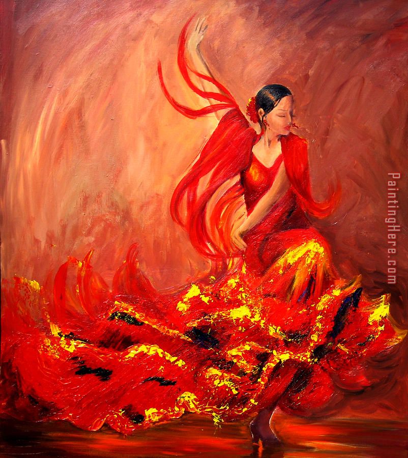 Fire of Life Flamenco painting - 2017 new Fire of Life Flamenco art painting