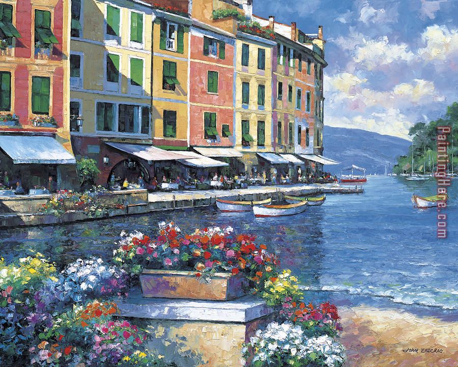 Reflections of Portofino painting - 2017 new Reflections of Portofino art painting