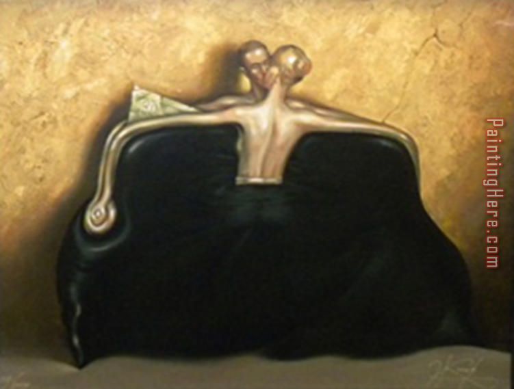 Black Purse painting - Vladimir Kush Black Purse art painting