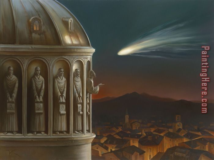 Comet Halley painting - Vladimir Kush Comet Halley art painting