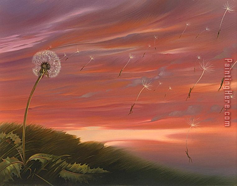 Flown with The Wind painting - Vladimir Kush Flown with The Wind art painting