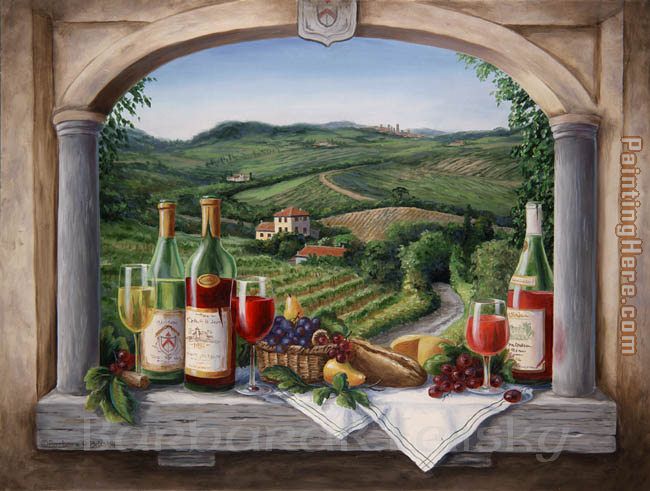 Wine on The Window by Barbara Felisky Gallery Wrapped Canvas Giclee Art (24 in x 24 in) - 24 x 24