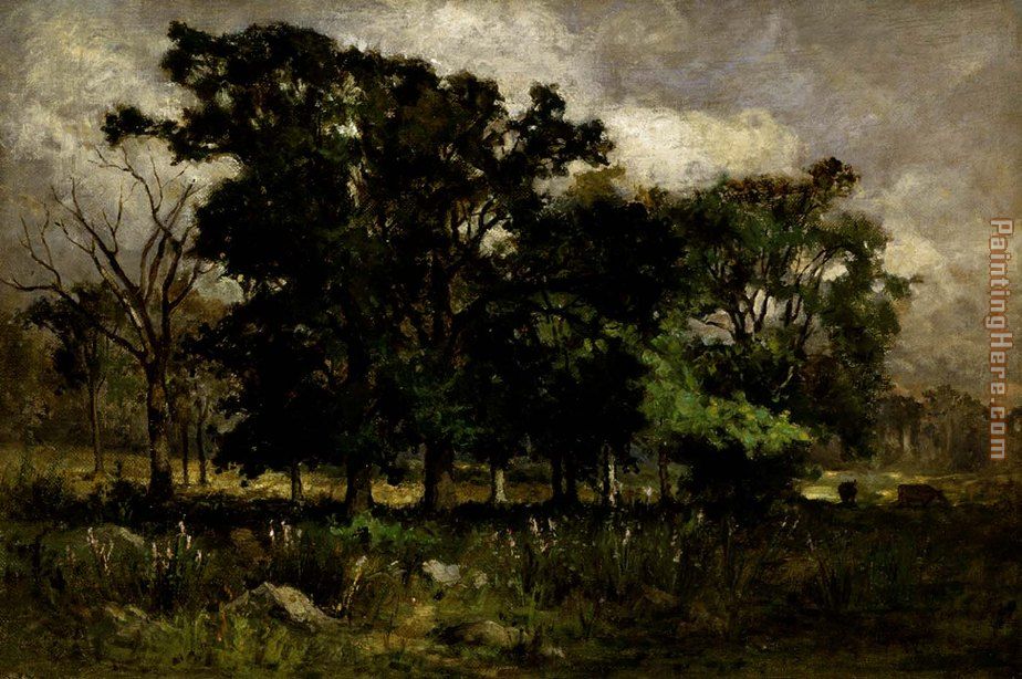 Edward Mitchell Bannister Tree Landscape painting anysize 50% off ...