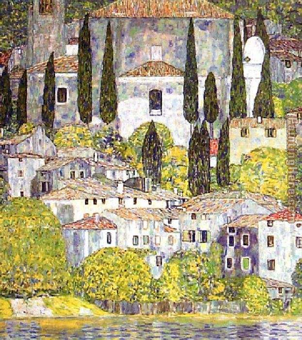 Gustav Klimt Chiesa a Cassone Sul Garda painting anysize 50% off - Chiesa a  Cassone Sul Garda painting for sale
