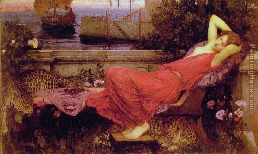 Ariadne painting - John William Waterhouse Ariadne art painting