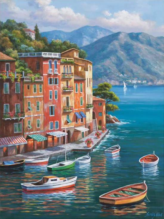 Sung Kim Villagio Del Porto painting anysize 50% off - Villagio Del ...