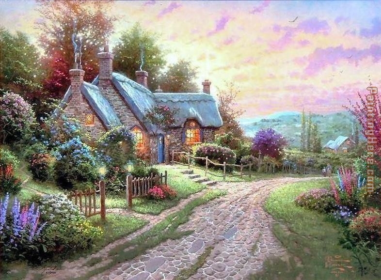 Thomas Kinkade Peaceful Time painting anysize 50% off - Peaceful Time ...