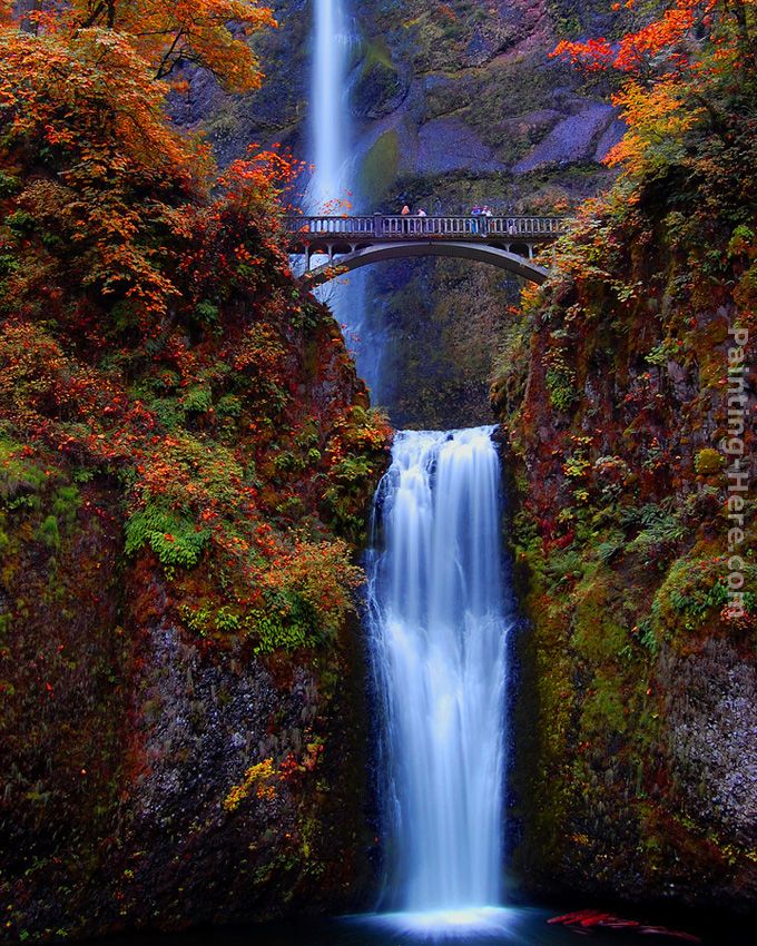 Multnomah Falls, Oregon Painting anysize 50% off