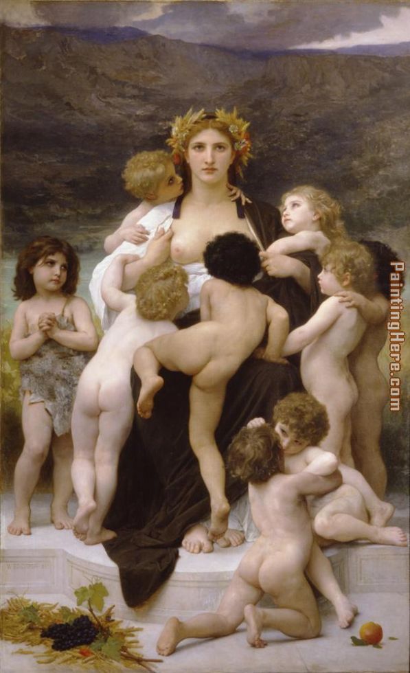 The Motherland painting - William Bouguereau The Motherland art painting