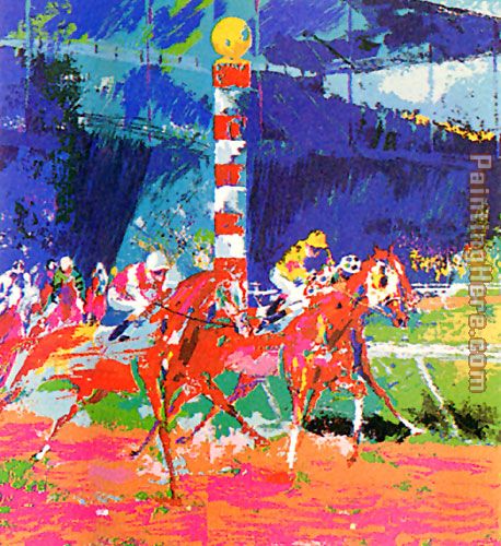 Leroy Neiman Clubhouse Turn painting anysize 50% off - Clubhouse Turn ...