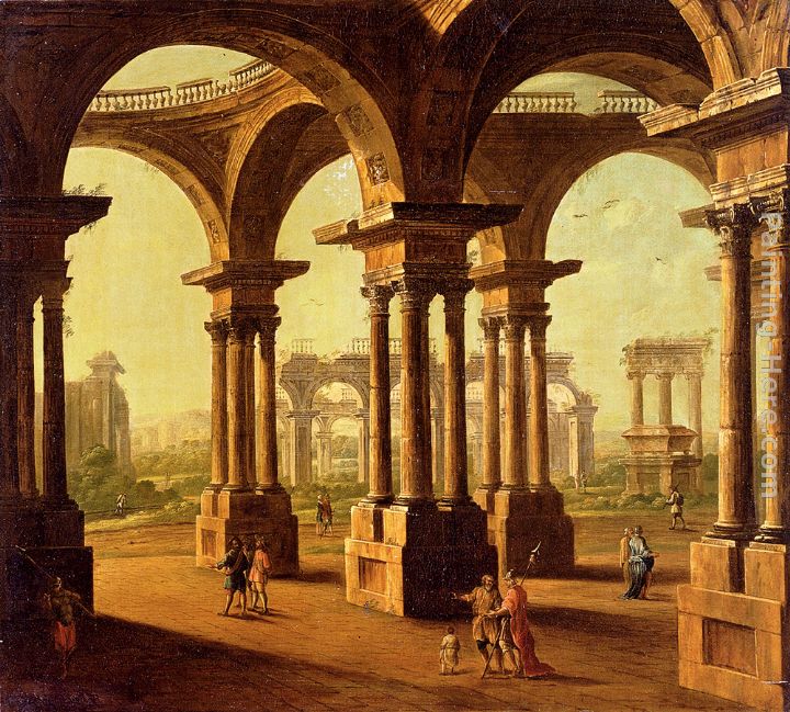 roman ruins painting