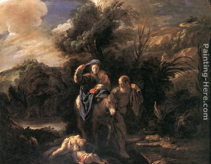 Domenico Feti Flight to Egypt painting anysize 50% off - Flight to ...