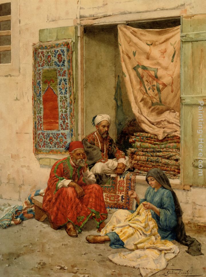 Giulio Rosati The Carpet Seller painting anysize 50% off - The Carpet ...