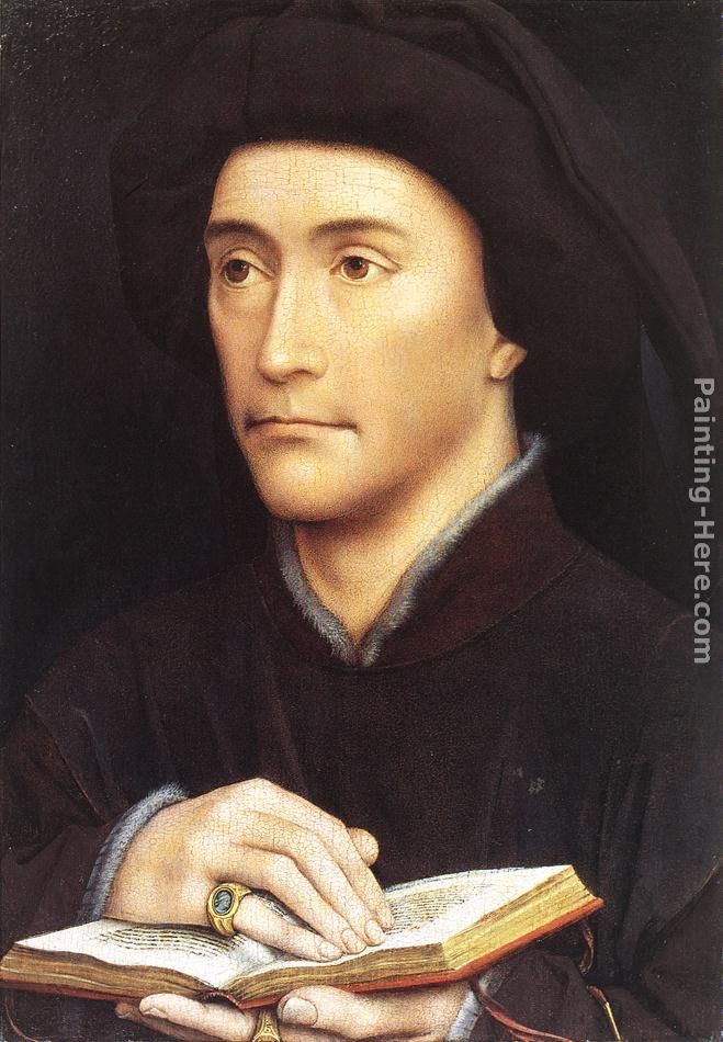 Rogier van der Weyden Portrait of a Man holding a book painting anysize ...