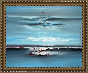 Beach Skyline Framed Paintings - Abstract Skyline i by 2010