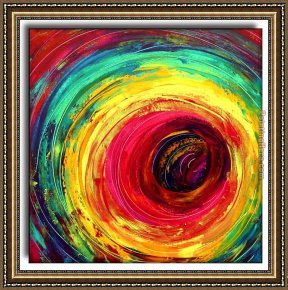 Dance Framed Paintings - colorful dance circle by 2010