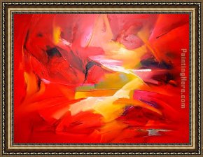 Jacob's Dream Framed Paintings - Sea Dream in Red V by 2010