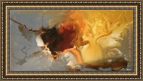 Golden Harvest Framed Paintings - THE GOLDEN DEER by 2010