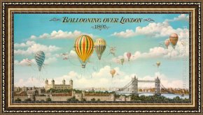 London Framed Paintings - Ballooning over London by 2011