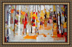 Genesis The Fall And Expulsion From Paradise The Original Sin Framed Paintings - Fall Birches by 2011