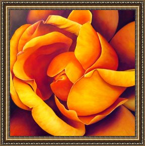 American Hearts II Framed Paintings - HEART OF THE ROSE by 2011