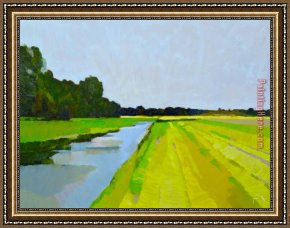 Land 8 Framed Paintings - Het Land Na De Eerste Snee by 2011