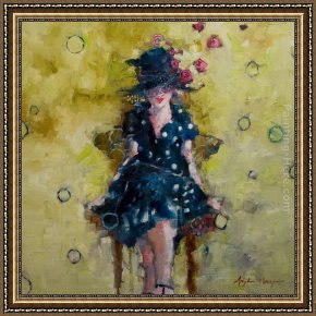 Mood Framed Paintings - some moods are darker and deeper than others Angela Morgan by 2011