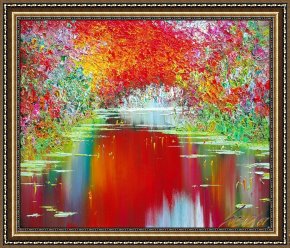 Autumn Rhythm Number 30 Framed Paintings - Taras Loboda autumn sunrise by 2011