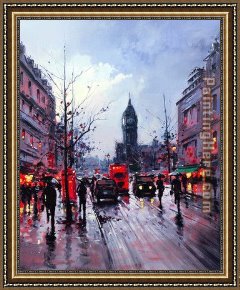 London Framed Paintings - Whitehall London by 2011