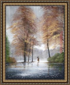 2017 New Framed Paintings - Autumn Romance by 2017 new