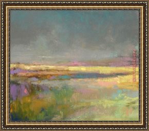 Colorful Impasto Framed Paintings - Colorful Field by 2017 new