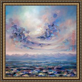 Colorful Impasto Framed Paintings - Colorful Scene by 2017 new