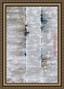 2017 New Framed Paintings - Grey And Sapphire, Concrete Enclosur by 2017 new