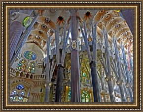 2017 New Framed Paintings - Sagrada Familia by 2017 new