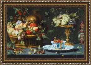 2017 New Framed Paintings - Still Life with Fruite Wan Li Porcelain And Squirrel by 2017 new
