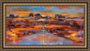 2017 New Framed Paintings - The Land of Rock Towers by 2017 new