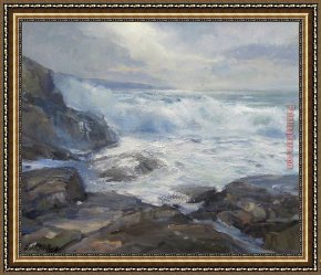 The Wave Framed Paintings - White Wave by 2017 new