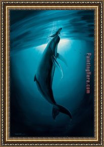 2017 Framed Paintings - Wyland Whale The First Breath by 2017 new