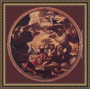 Cupid And Psyche As Children Framed Paintings - The Marriage of Cupid and Psyche by Abraham Bloemaert