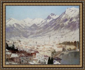 Como Framed Paintings - Utsikt Over Como by Adelsteen Normann