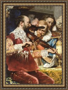 Alexandre Framed Paintings - Baptism of the Cond&eacute; - detail by Adolphe Alexandre Lesrel